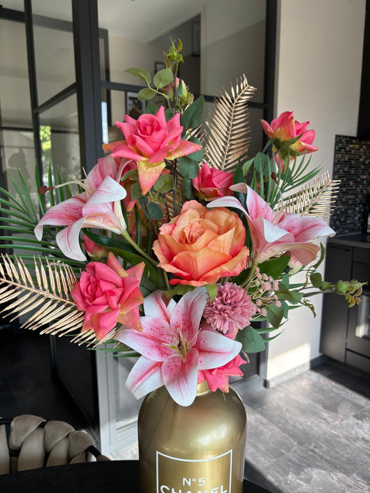 Bloemstuk Golden lady in Pink XXXL
