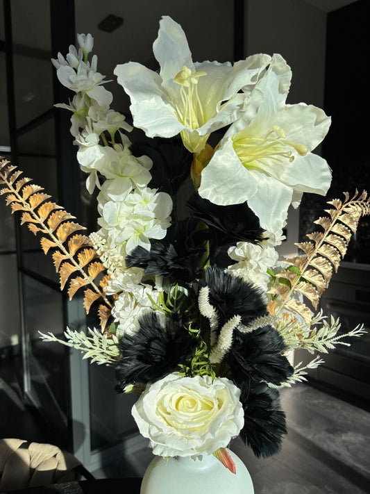 Bloemstuk Lady Black and White XL
