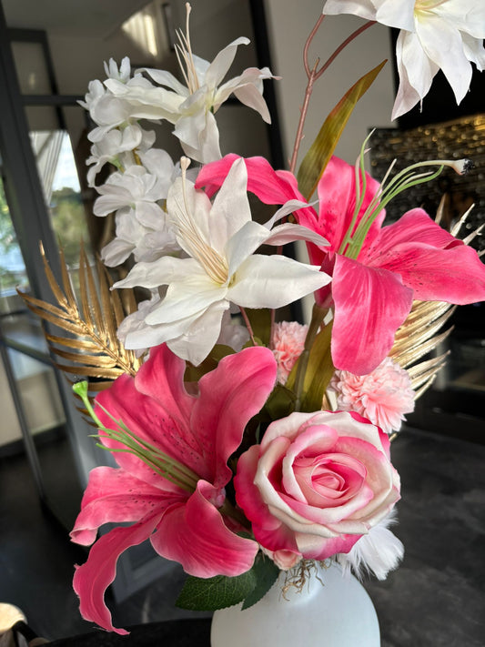 Bloemstuk Lelie Rose XXL