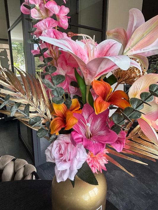Bloemstuk Pink Goldy XXL