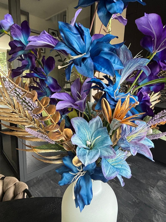 Bloemstuk Purple Blue Luxury XXL