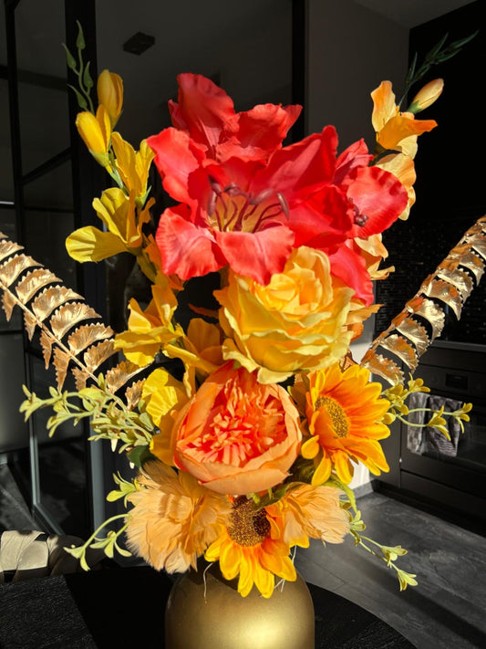 Bloemstuk Yellow Twist XL