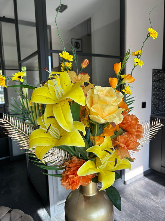 Bloemstuk Yellow candy XXL