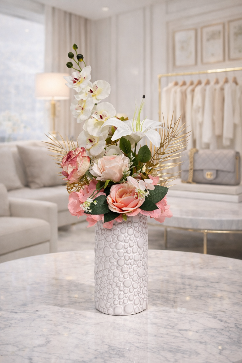 Luxury Bloemstuk Bubble White
