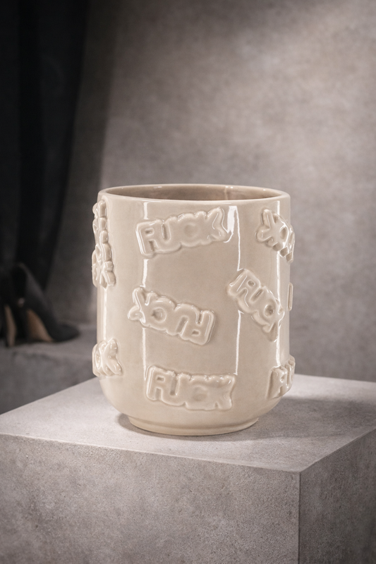 Bloempot Beige F*ck 17,5cm