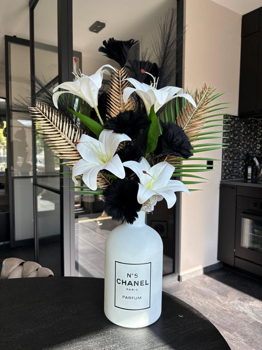 Bloemstuk Black and White beauty XXL