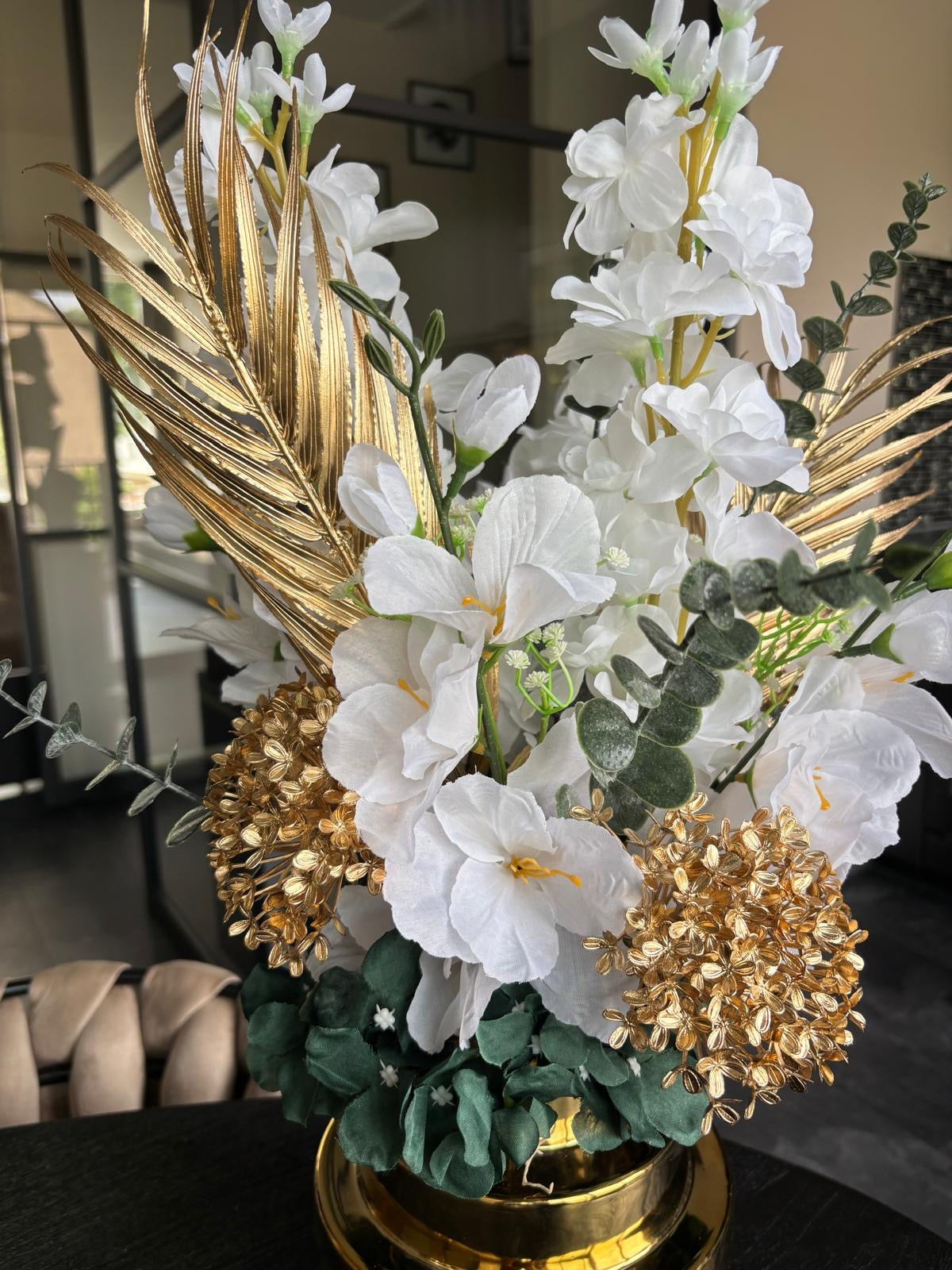 Bloemstuk Centre White Gold