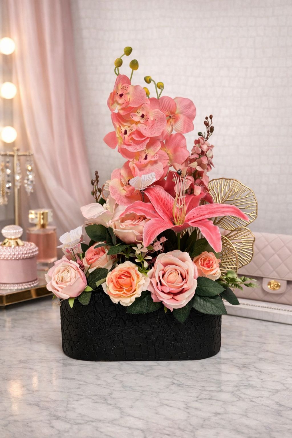 Bloemstuk Croco Pink