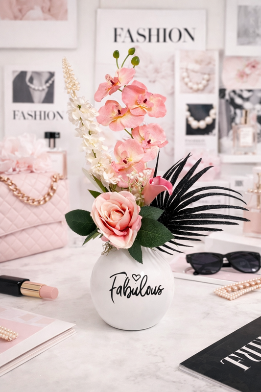 Bloemstuk Fabulous Roze 60cm