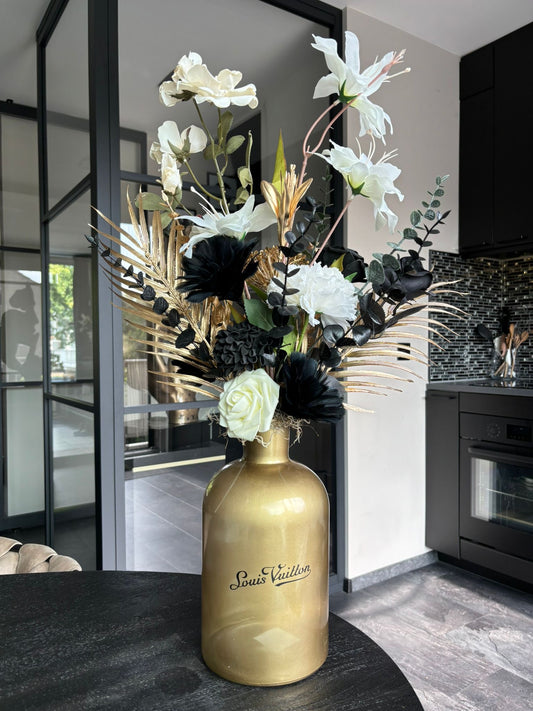 Bloemstuk LV Black White Gold XXL