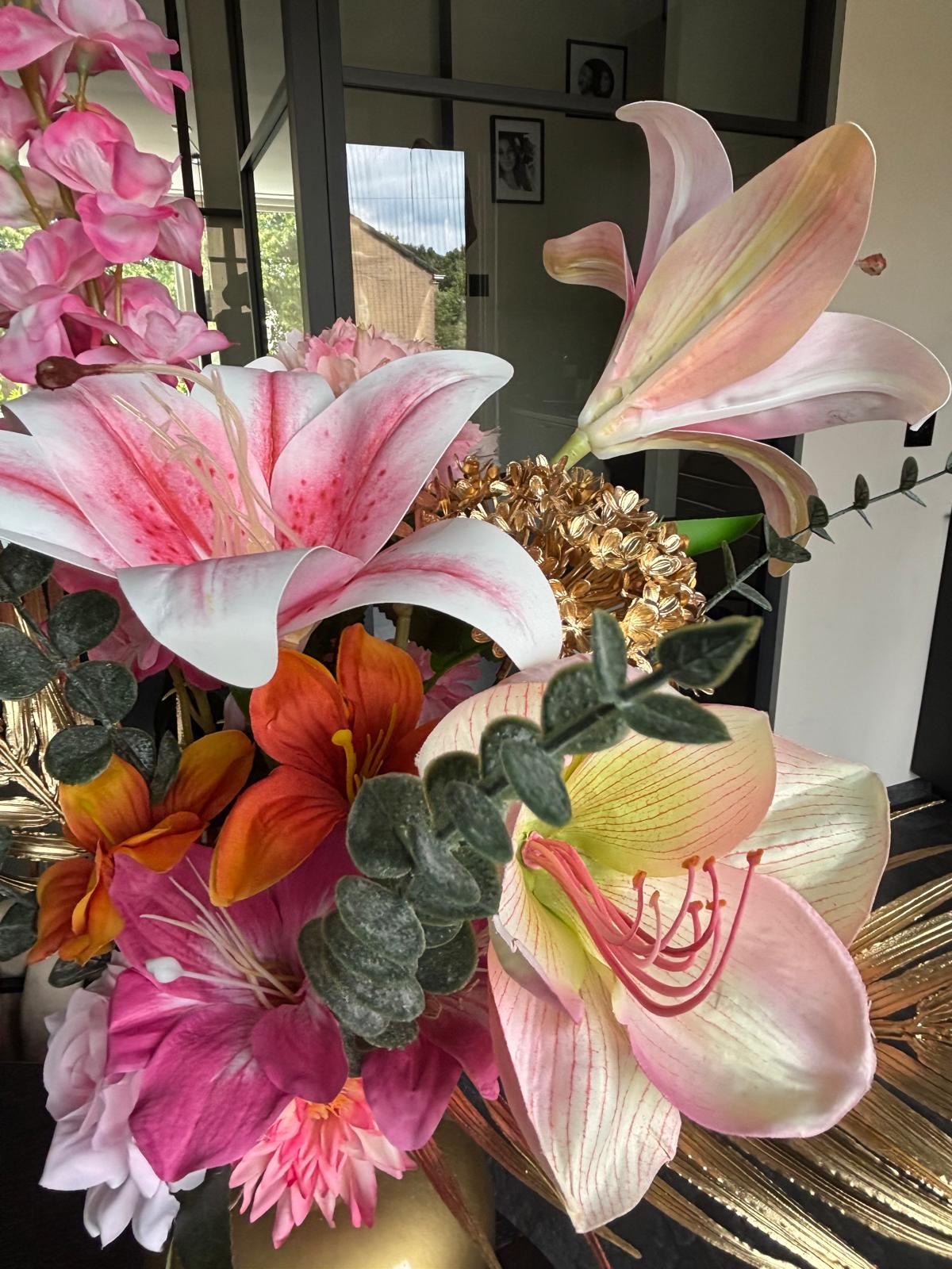 Bloemstuk Pink Goldy XXL
