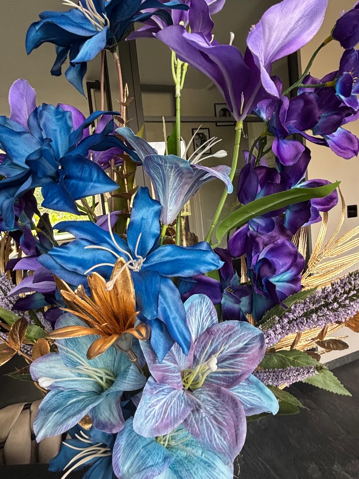 Bloemstuk Purple Blue Luxury XXL