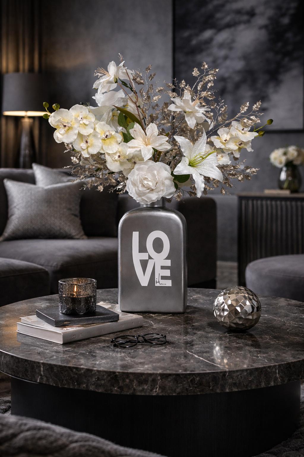 Bloemstuk XXXL Silver 80cm