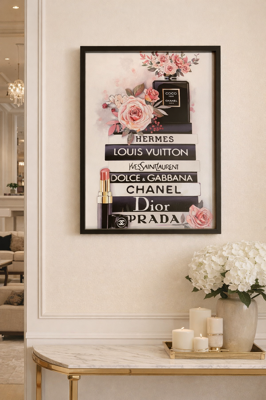 Luxe wand deco books 40x30cm