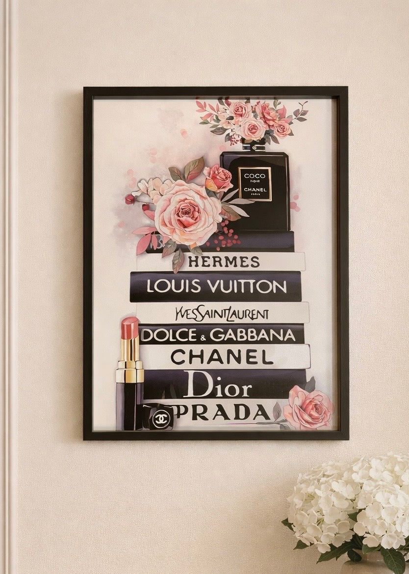 Luxe wand deco books 40x30cm